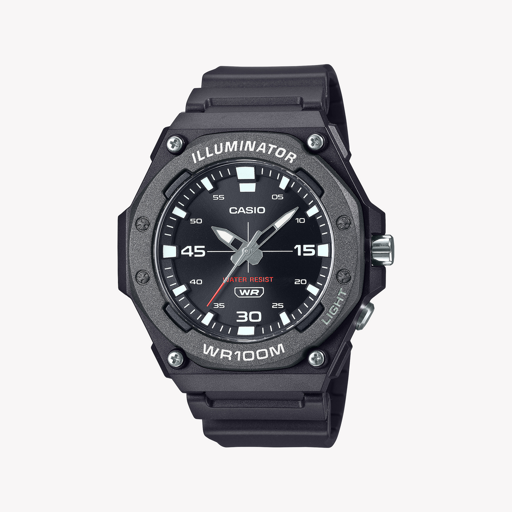 CASIO MW-620H-1AVDF RUGGED PERFORMANCE - ACTIVE LIFESTYLE MEN'S WATCH with Black Resin Band and Dial