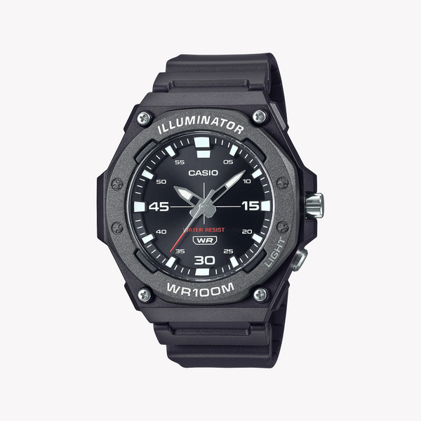 Casio Men's Black Resin Watch, Black Dial | Mw-620h-1avdf