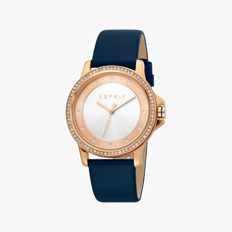 Esprit Women's Blue Leather Watch, Silver Dial | ES1L143L0045 by i-watch