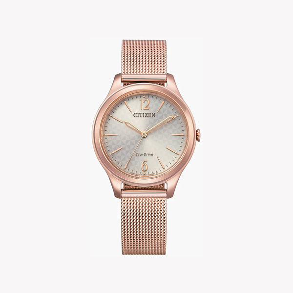 Citizen Women's Rose Gold Stainless Steel Watch, Eco-Drive | Em0508-80x by i-watch