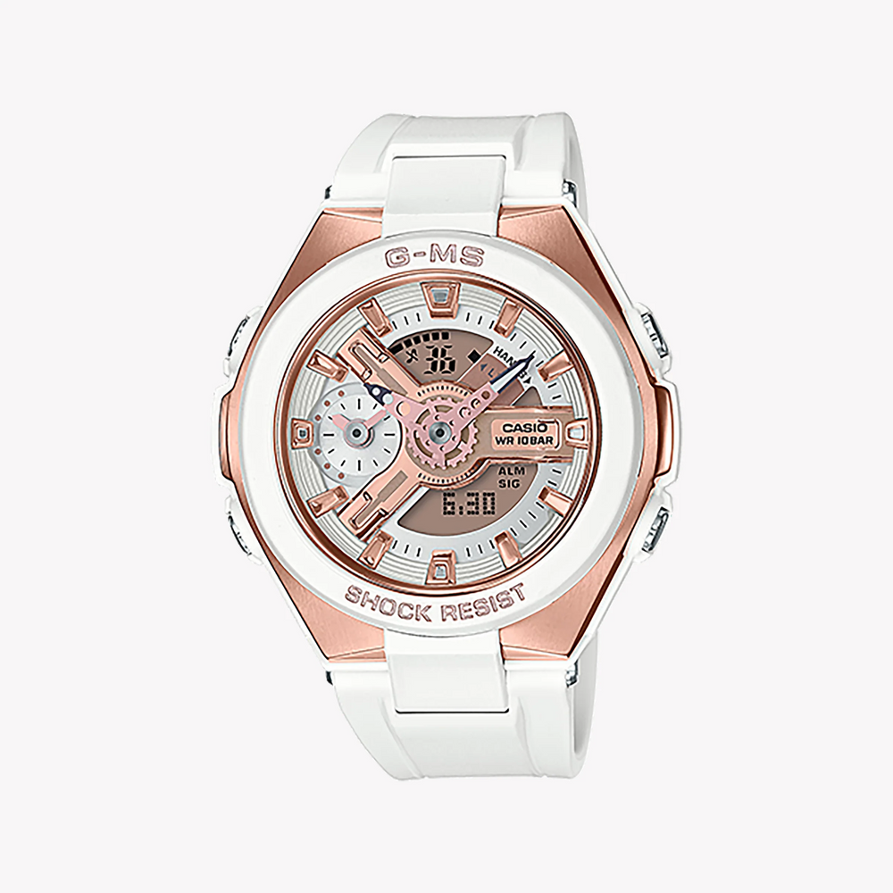 Baby-G Msg-400g-7adr - Sporty Elegance Unleashed: Women's Chic White Digital Adventure Watch by i-watch
