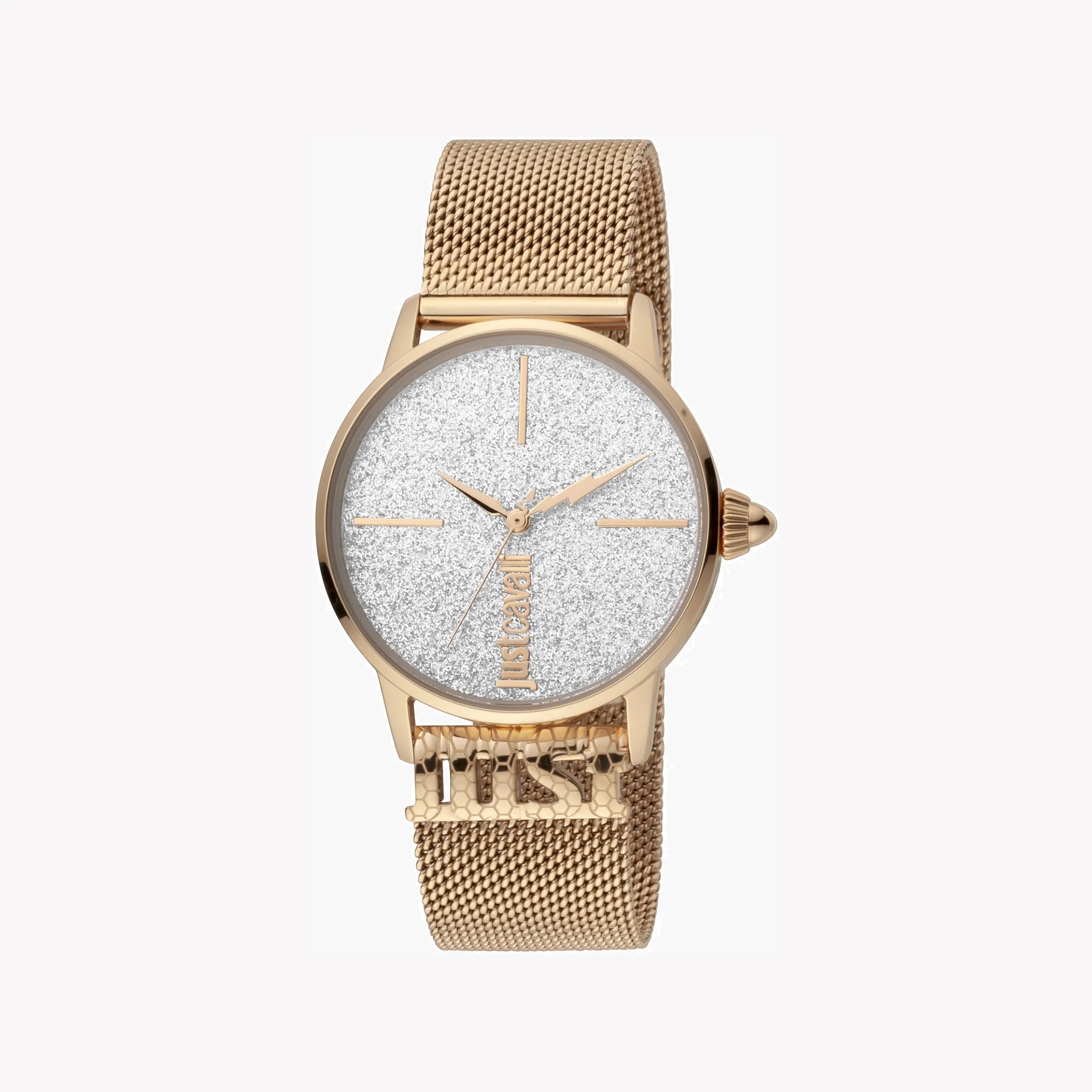 JUST CAVALLI Women's Watch with Rose Gold Stainless Steel Case and Rose Gold Stainless Steel Band