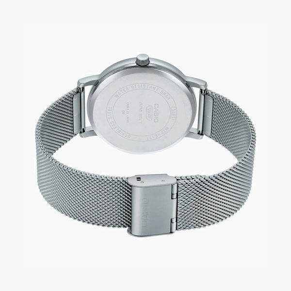 Casio Mtp-E171m-1evdf Bold & Versatile - Men's Stainless Steel Watch With Black Dial & Mesh Band by i-watch
