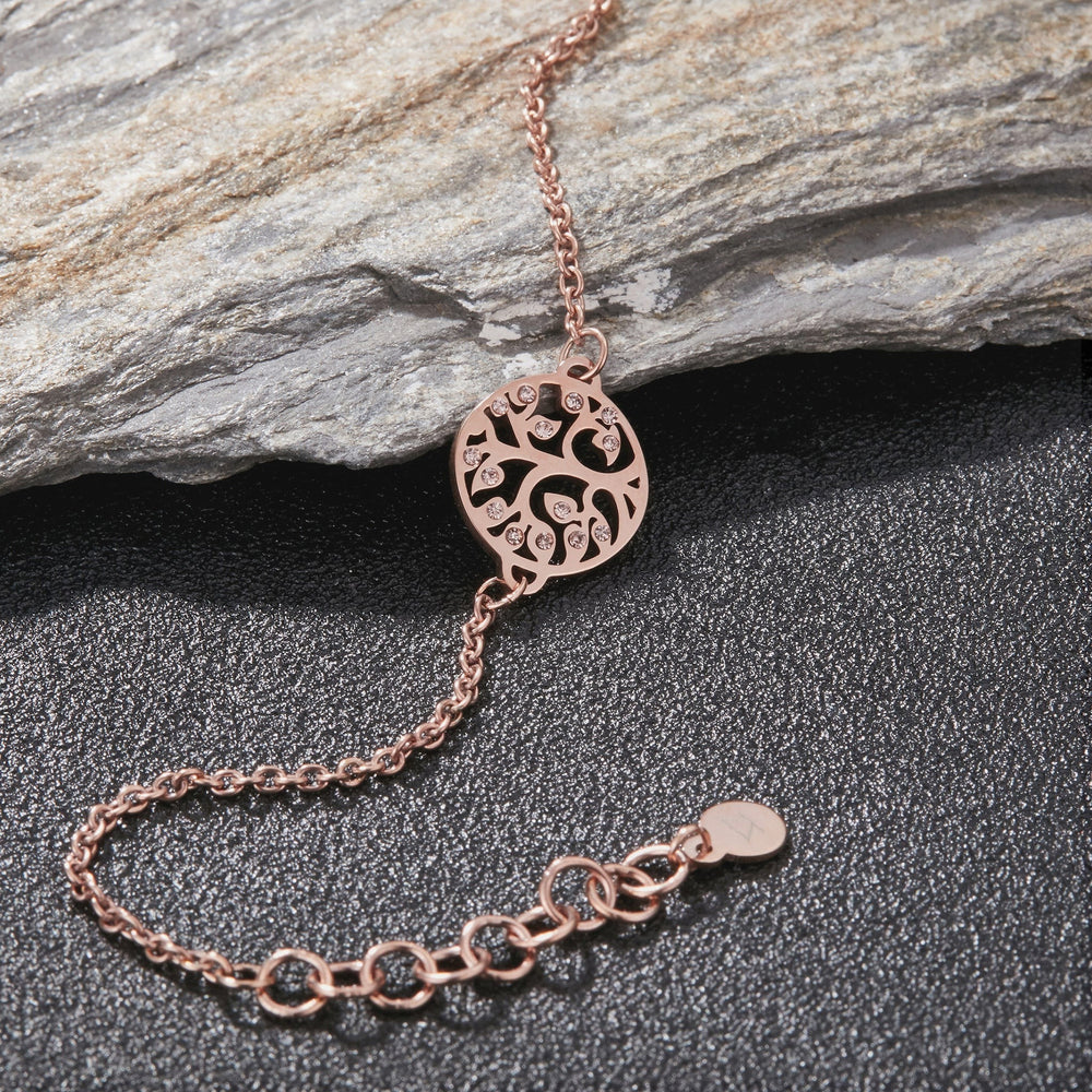 Zink Women's Rose Gold Stainless Steel Bracelet | Zfbr010rgs