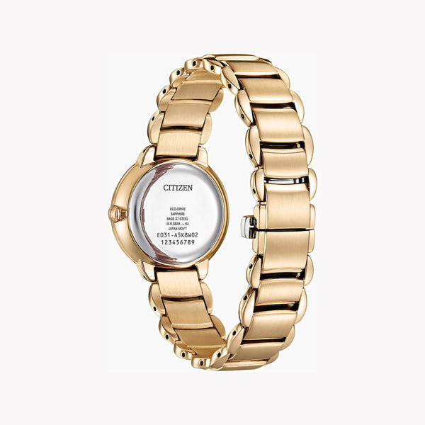 Citizen Women's Gold Stainless Steel Watch, White Dial | Em0929-81y by i-watch