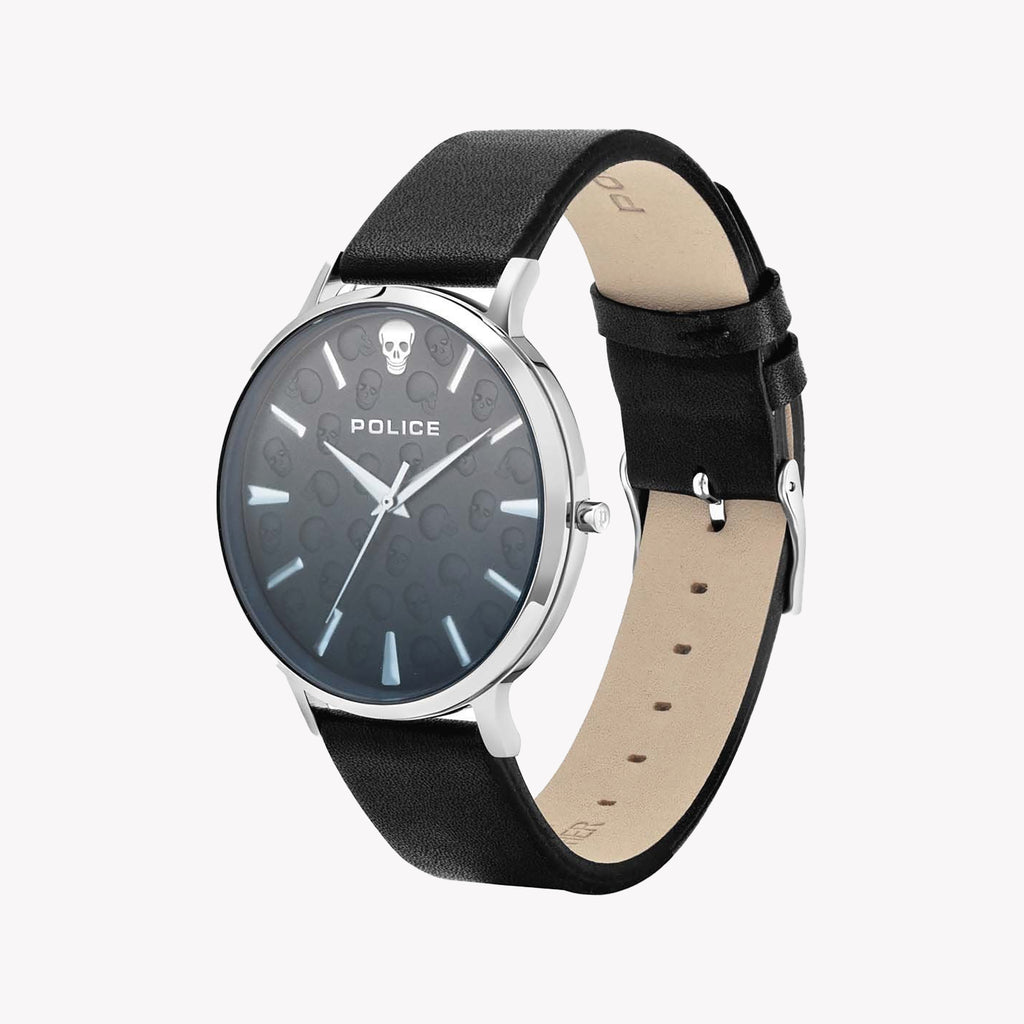 POLICE PL.16023JS_02 - TIMELESS ELEGANCE FOR THE MODERN GENTLEMAN - STYLISH BLACK DIAL & LEATHER STRAP-i-Watch-2
