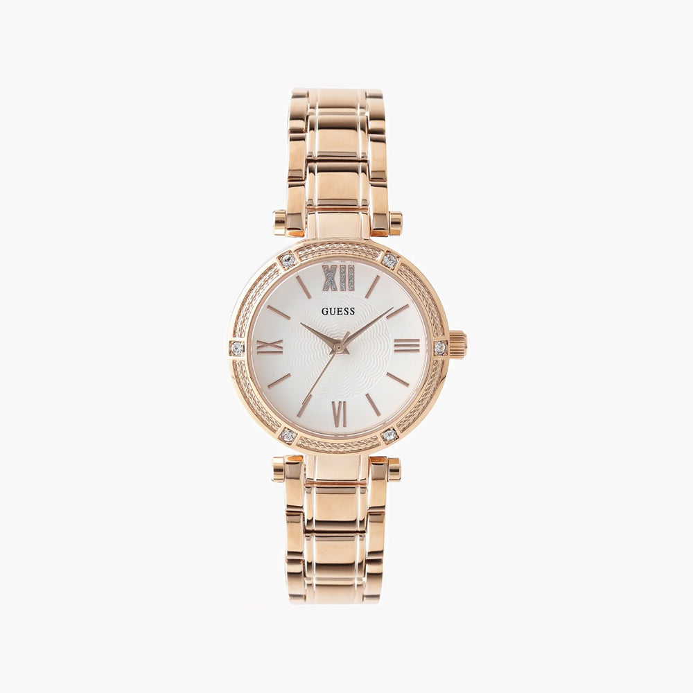 Chic Radiance Women's Gold Stainless Steel Watch, White Dial | W0767l3 by i-watch