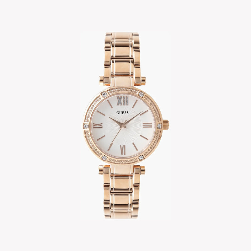 Chic Radiance Women's Gold Stainless Steel Watch, White Dial | W0767l3 by i-watch