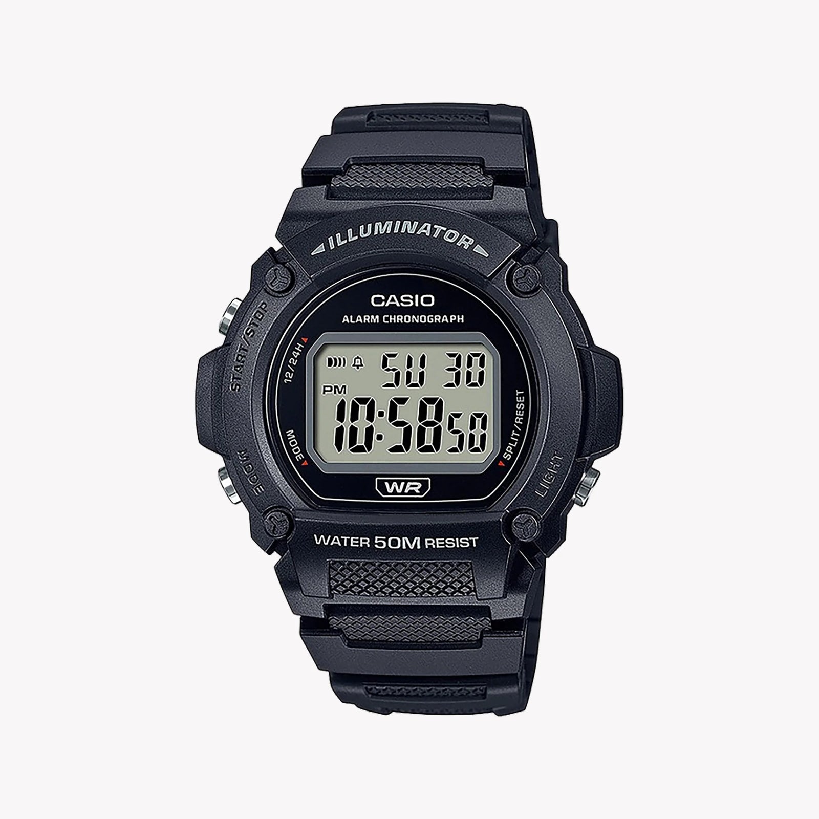 Casio Men's Resin Watch, Black & Gray | W-219h-1a by i-watch