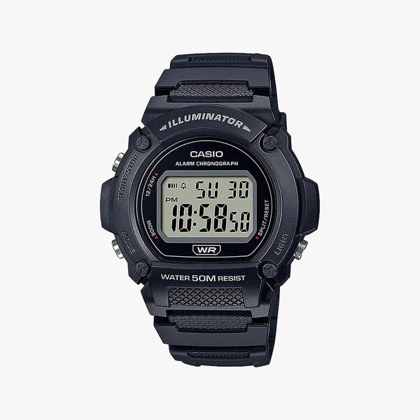Casio Men's Resin Watch, Black & Gray | W-219h-1a by i-watch