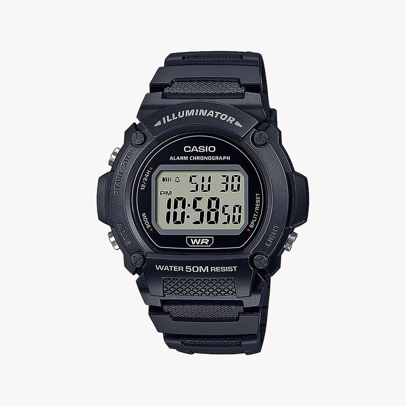 Casio Men's Resin Watch, Black & Gray | W-219h-1a by i-watch