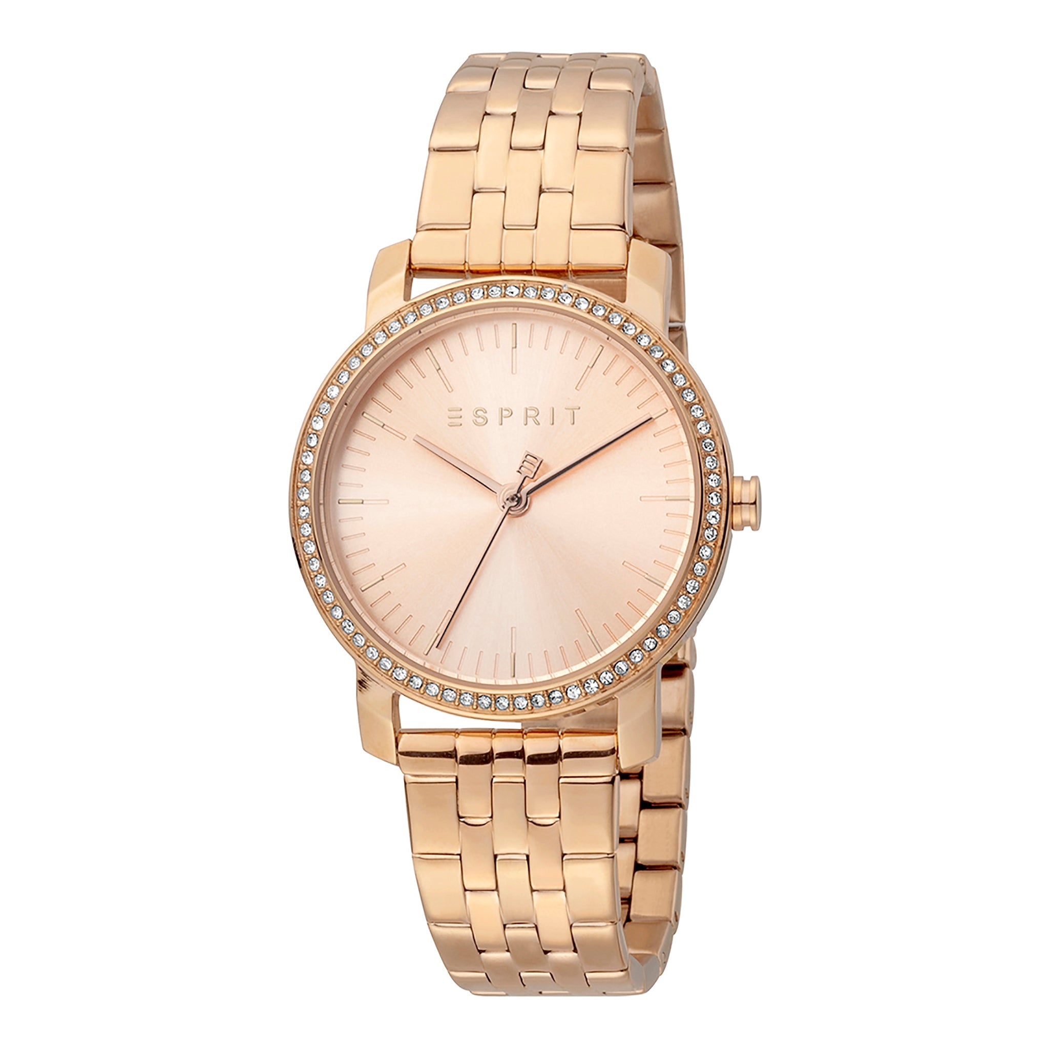 ESPRIT Women's Watch with Rose Gold Stainless Steel Case and Rose Gold Stainless Steel Band