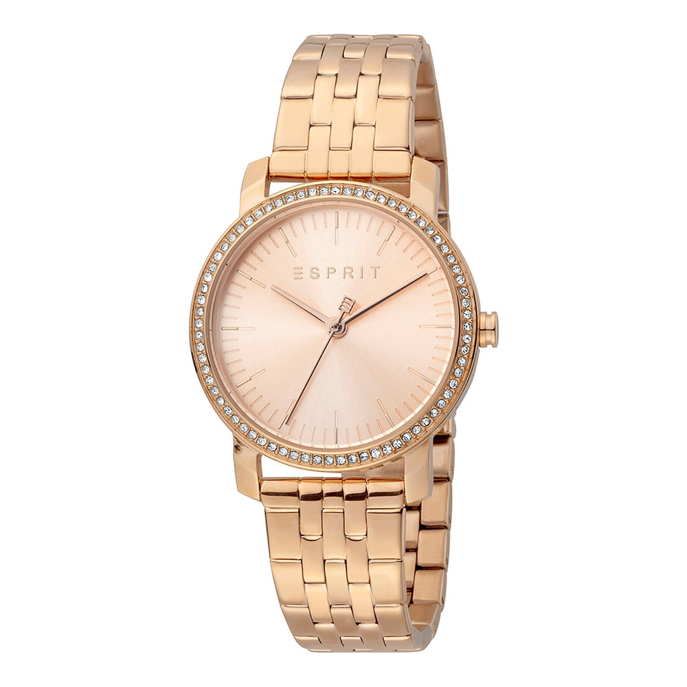 Esprit Women's Watch With Rose Gold Stainless Steel Case And Rose Gold Stainless Steel Band by i-watch