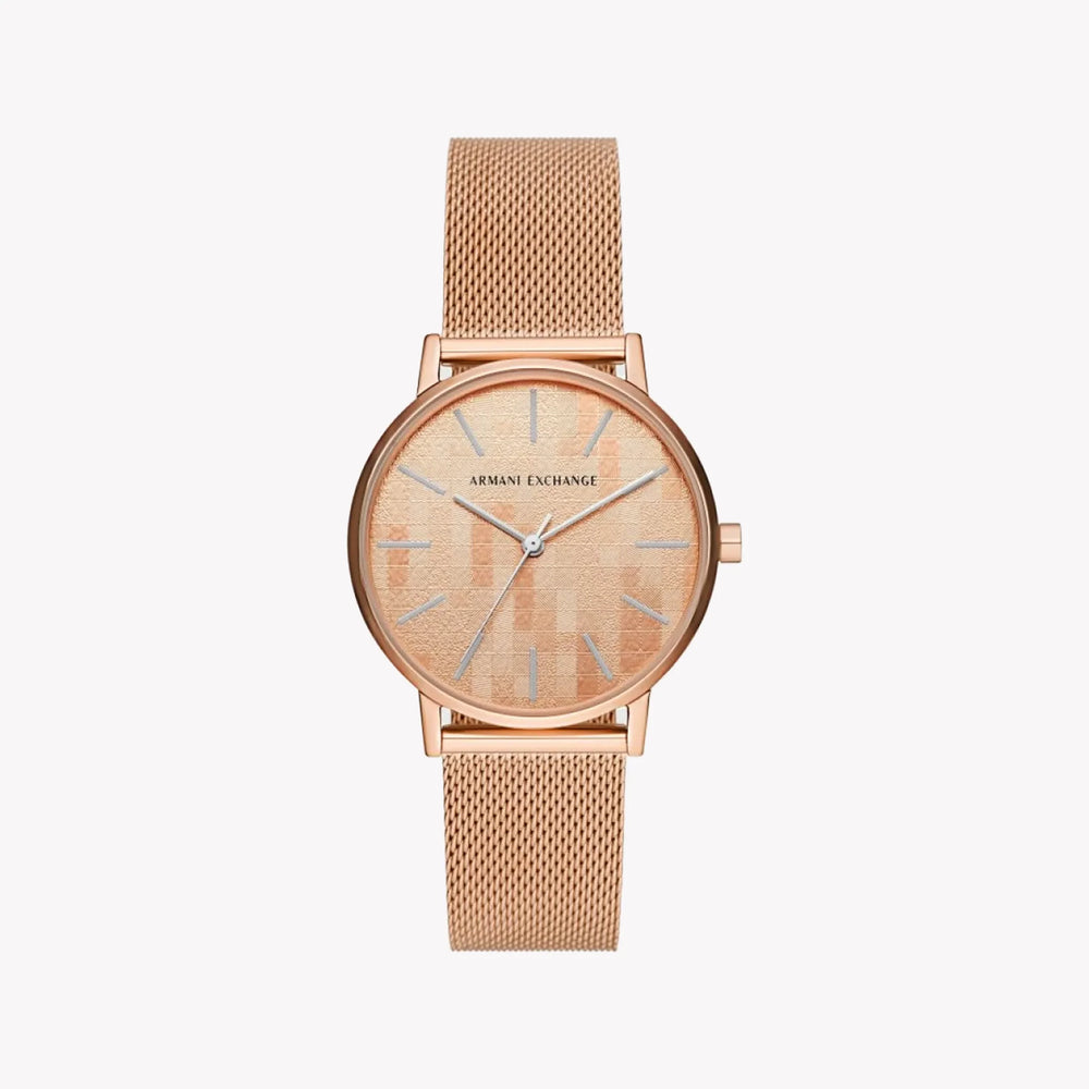 AROMANI EXCHANGE AX5584 - RADIANT ROSE GOLD SOPHISTICATION WOMEN'S WATCH