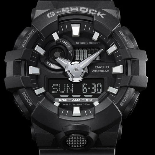 G-Shock Men's Black Resin Watch, Sporty Design | Ga-700-1b by i-watch