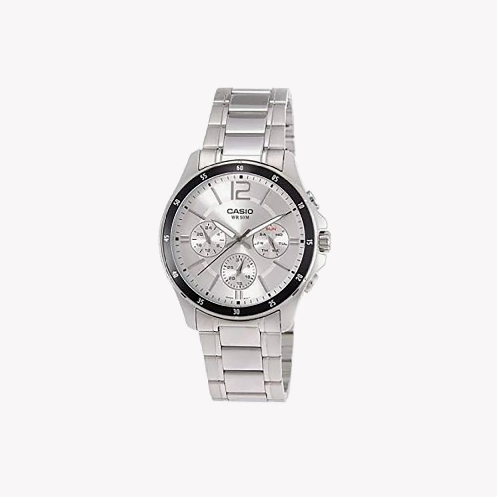 Casio Men's Stainless Steel Watch, Silver Dial | Mtp-1374d-7avdf by i-watch