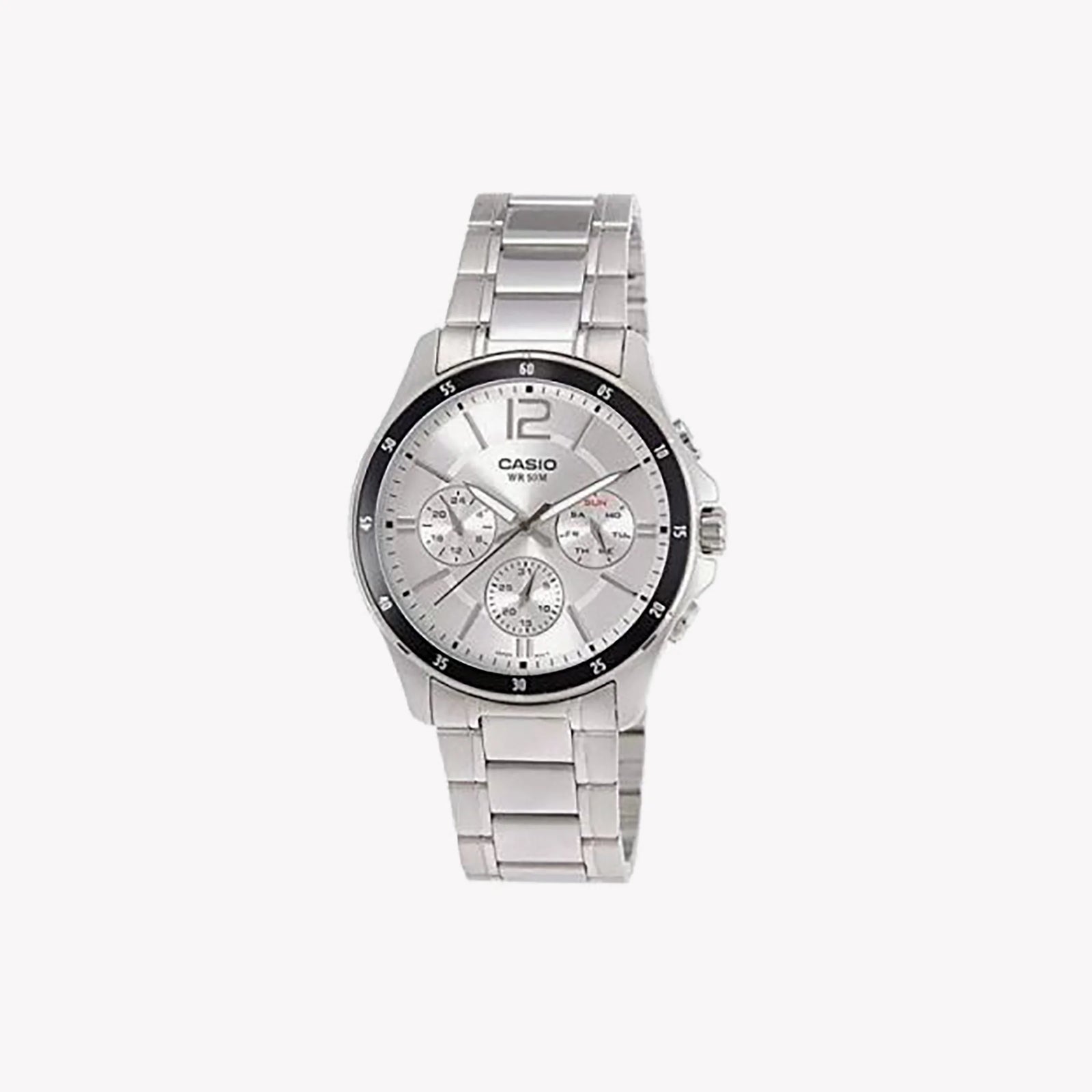Casio Men's Stainless Steel Watch, Silver Dial | Mtp-1374d-7avdf by i-watch