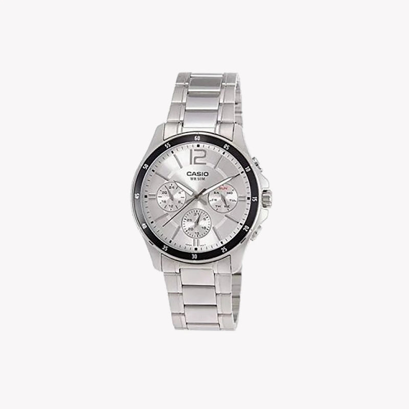 Casio Men's Stainless Steel Watch, Silver Dial | Mtp-1374d-7avdf by i-watch