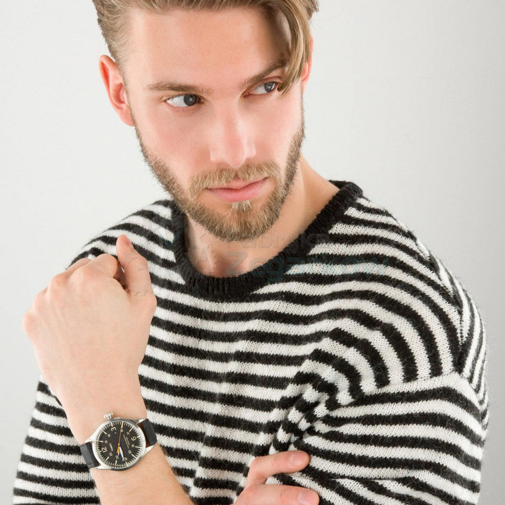 TIMEX TW2R38500 HERITAGE WATERBURY - MONTRE POUR HOMMES EN ACIER INOXYDABLE À CADRAN NOIR