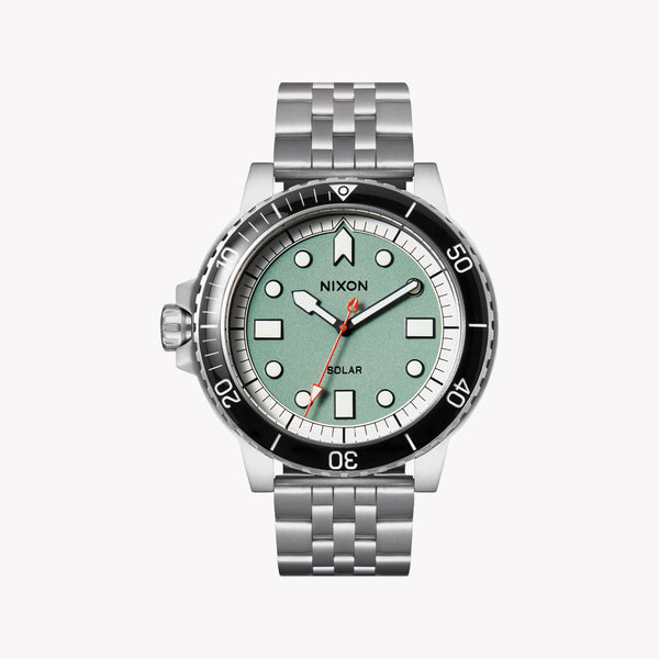 Nixon Men's Silver Watch, Green Dial | A1402-5235 by i-watch