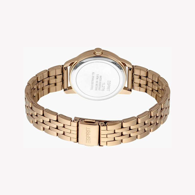 Esprit Women's Rose Gold Stainless Steel Watch, Silver Dial | ES1L276M1075 by i-watch