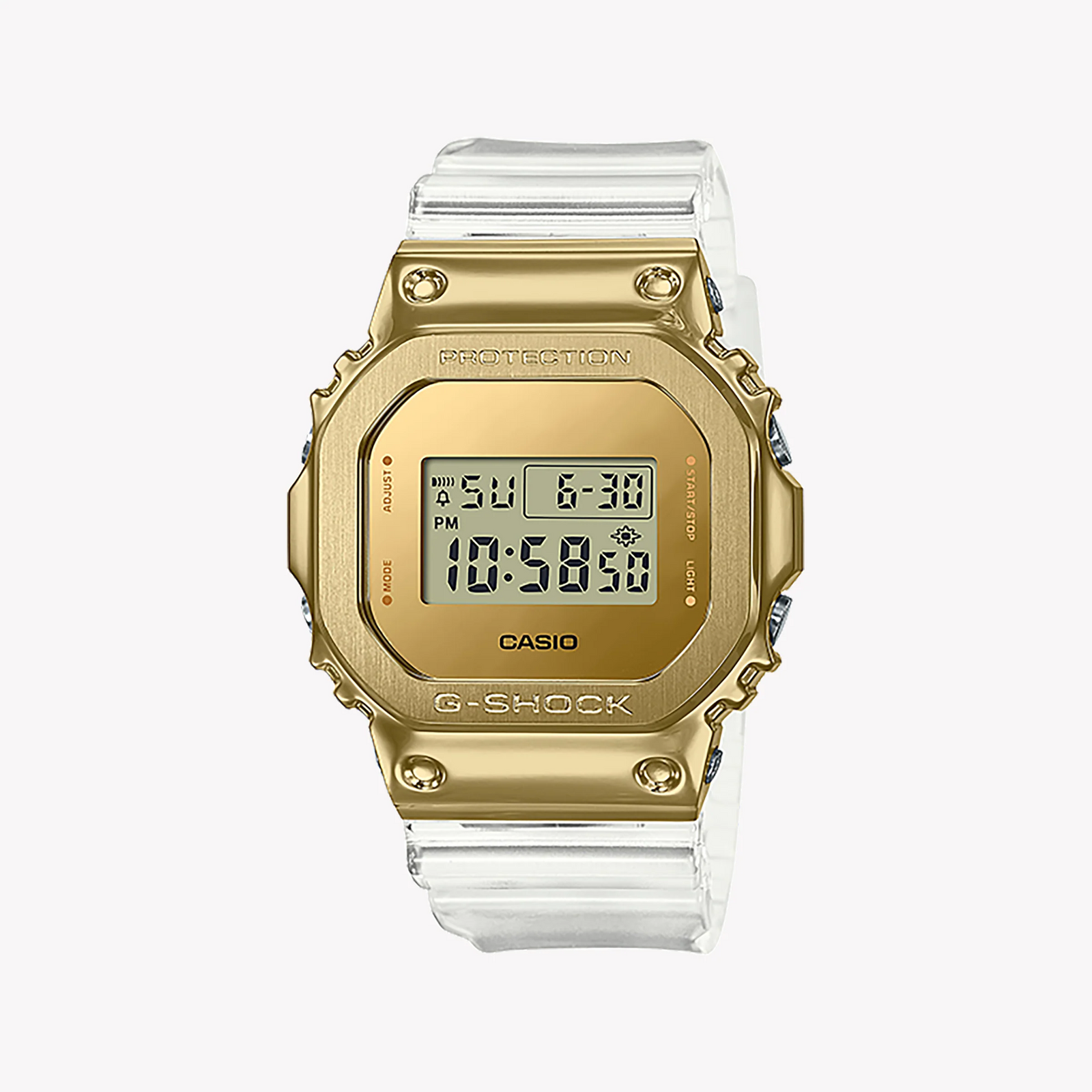 Casio G-Shock Gm-5600sg-9dr - Golden Adventurer Men's Watch With White Resin BAnd and Digital Display by i-watch