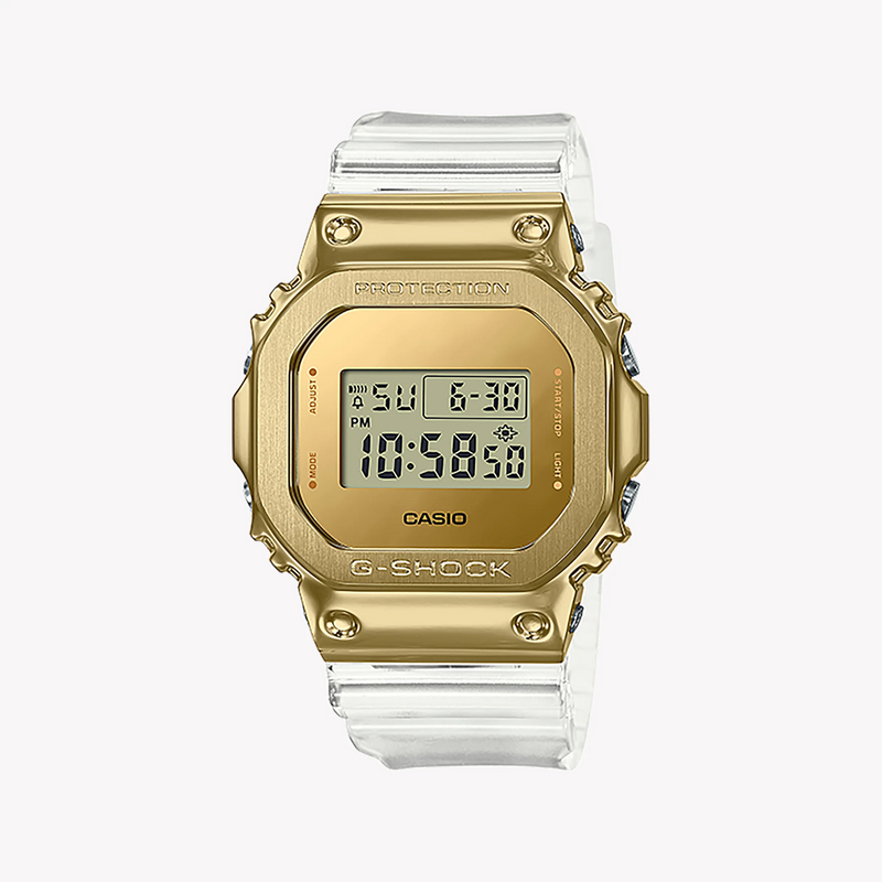 Casio G-Shock Gm-5600sg-9dr - Golden Adventurer Men's Watch With White Resin BAnd and Digital Display by i-watch