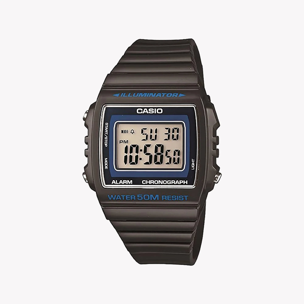 Casio Unisex Resin Watch, Black Digital Display | W-215h-8a by i-watch