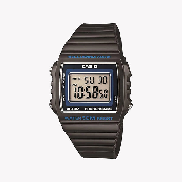 Casio Unisex Resin Watch, Black Digital Display | W-215h-8a by i-watch