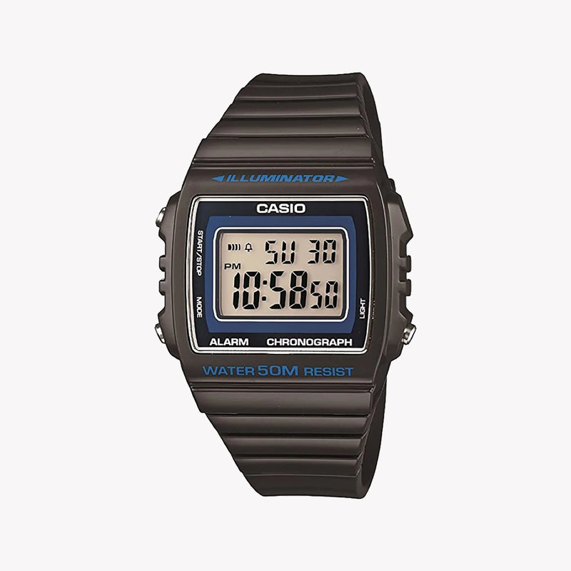 Casio Unisex Resin Watch, Black Digital Display | W-215h-8a by i-watch