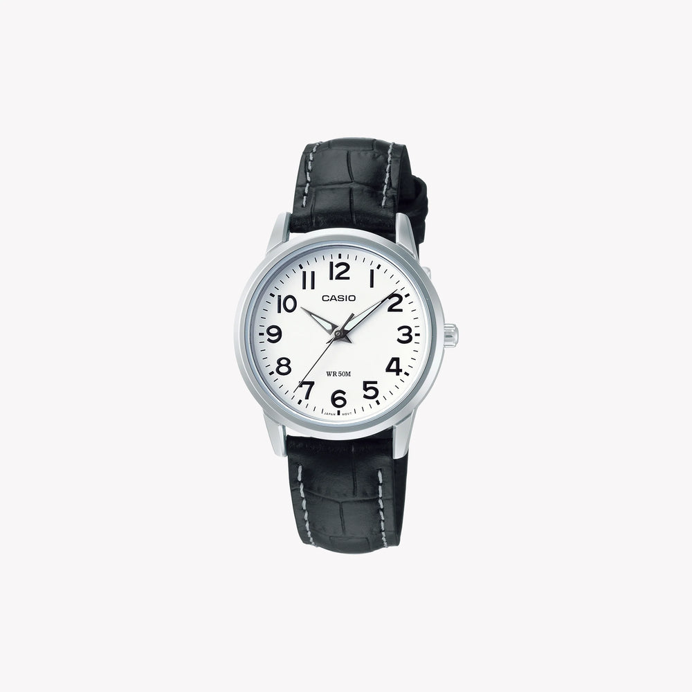 Timeless Elegance Women's Silver Watch, Leather Strap | Ltp-1303pl-7bvdf by i-watch