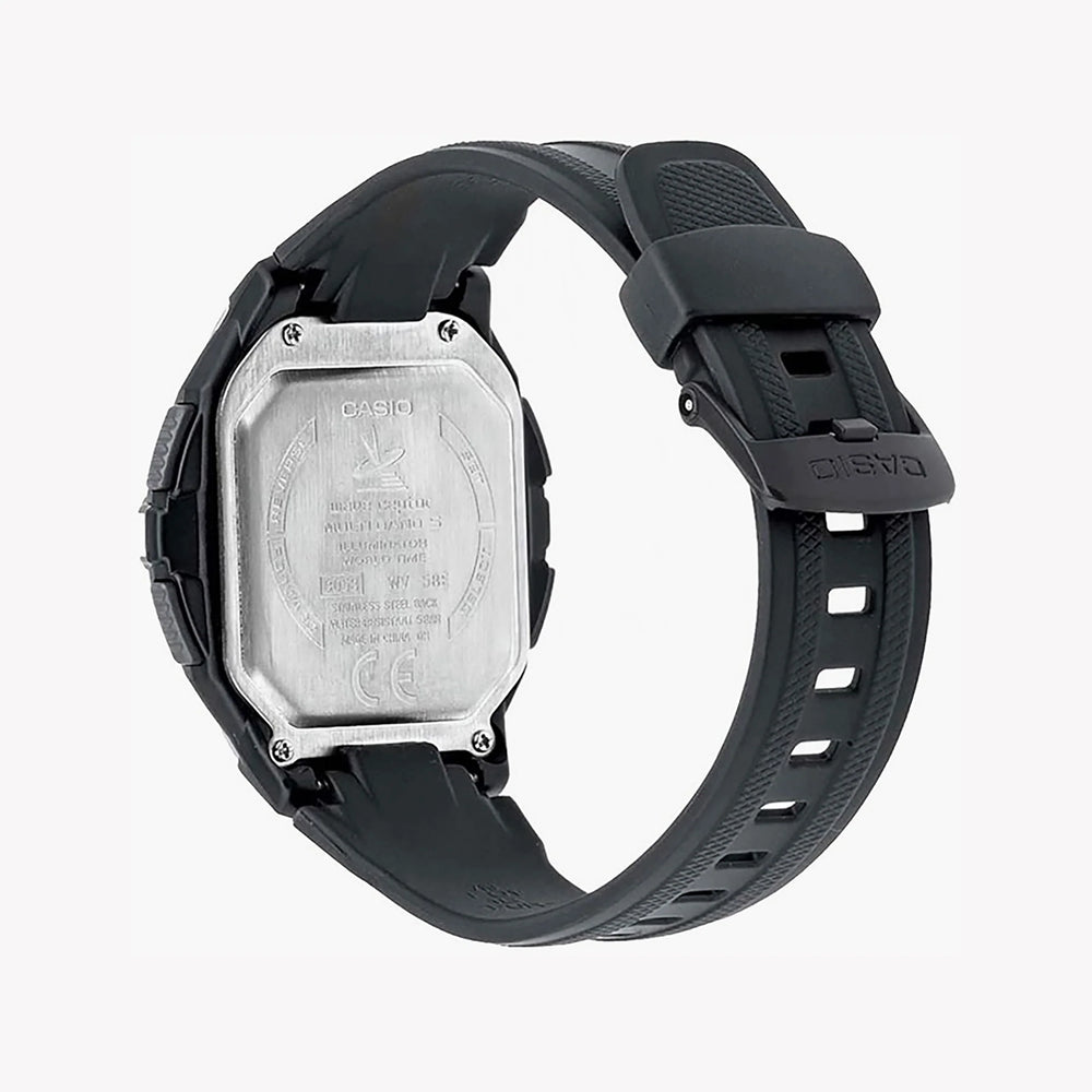 Casio Men's Silver Stainless Steel Watch, Black Digital | Wv-58r-1a by i-watch