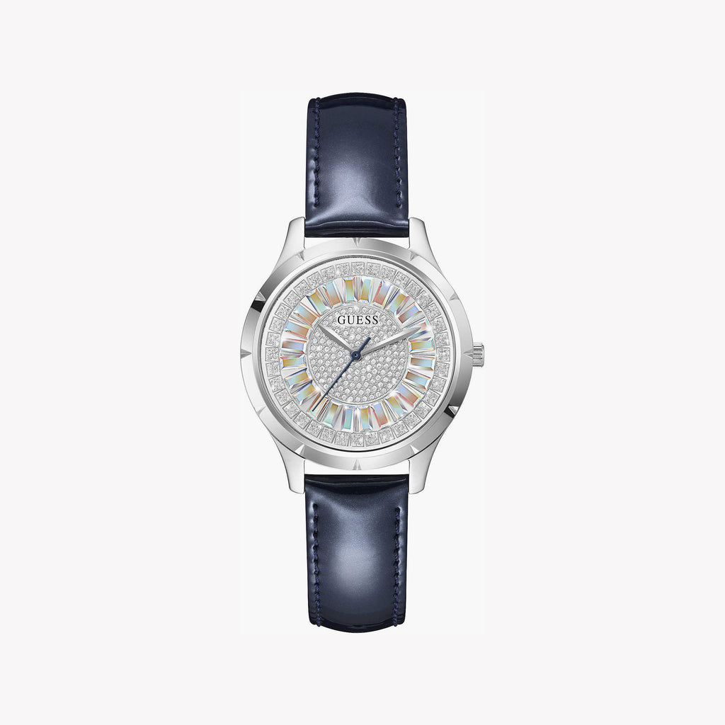 GUESS GW0299L1 - ELEGANTLY CASUAL WOMEN'S TIMEPIECE WITH STUNNING BLUE LEATHER BAND