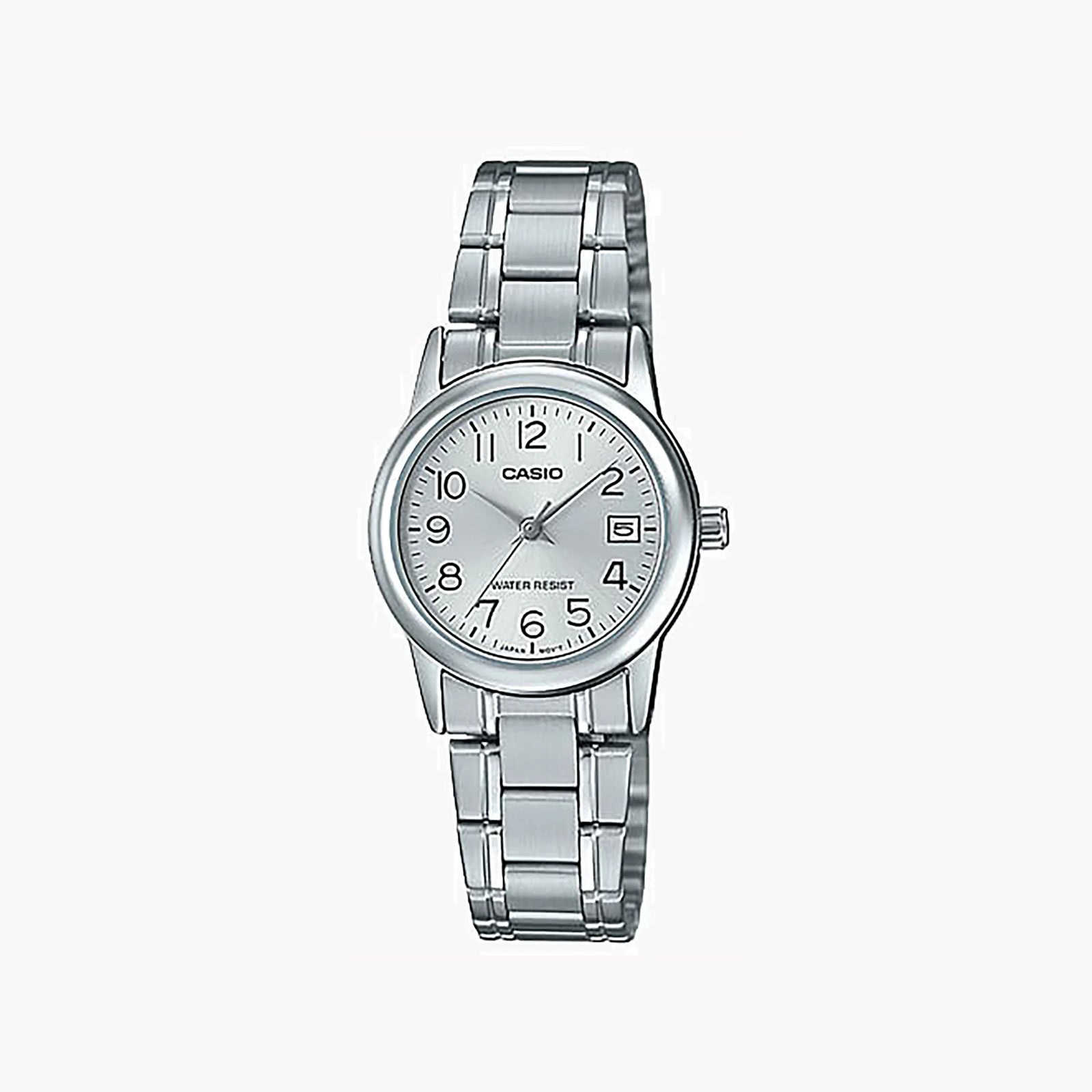 CASIO Women's Watch with Silver Stainless Steel Case and Silver Stainless Steel Band
