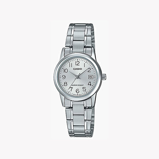 Montre Casio LTP-V002D-7B analogique argentée pour femme