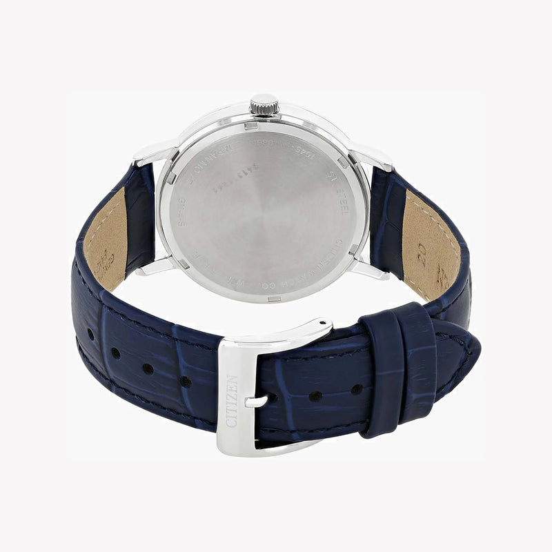 Citizen Men's Silver Watch, Blue Leather Band | Be9170-05l by i-watch