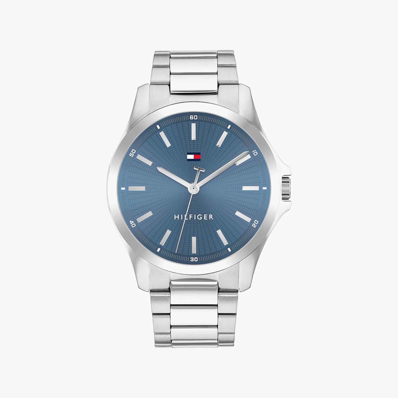 Tommy Hilfiger Men's Silver Watch, Blue Dial | Mod. Bruce 1710670 by i-watch