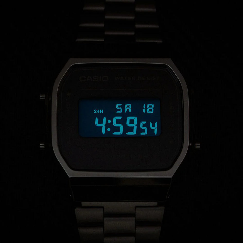 Casio Men's Resin/Metal Watch, Silver Dial | A168wem-1ef by i-watch