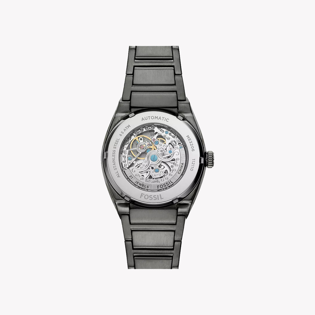 FOSSIL ME3206 ELEGANT SMOKE - TIMELESS MEN'S AUTOMATIC WATCH with Grey Dial and Stainless Steel Band-i-Watch-3