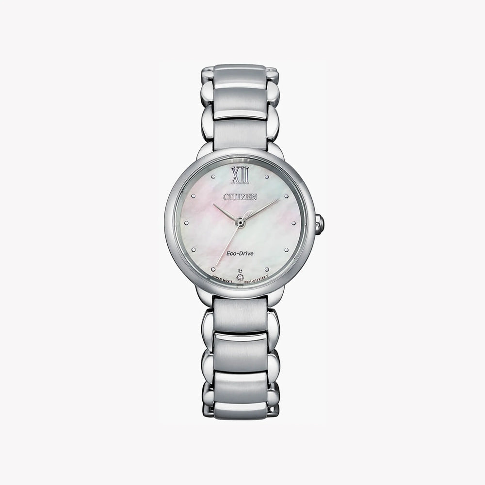 Citizen Women's Silver Stainless Steel Watch, White Dial | Em0920-86d by i-watch