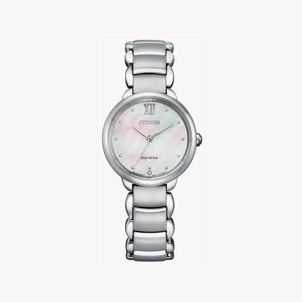 Citizen Women's Silver Stainless Steel Watch, White Dial | Em0920-86d by i-watch