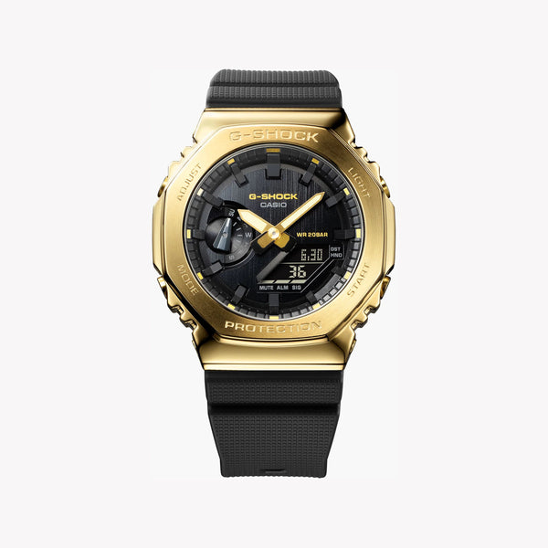 Casio G-Shock Gm-2100g-1a9dr - Bold Gold Metal Clad Men's Watch With Black Resin Band by i-watch