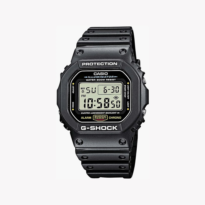 Casio G-Shock Dw-5600e-1vdf - Tough Style Unleashed Men's Resin Watch With Black Dial & Versatile Functions by i-watch
