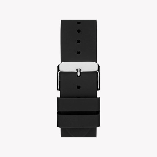 Guess Men's Silver Stainless Steel, Black Silicone | Gw0061g1 by i-watch