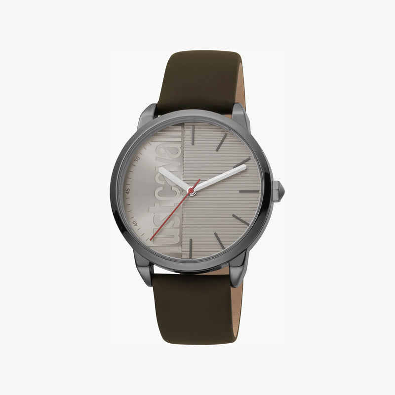 Just Cavalli Men's Brown Leather Watch, Gray Dial | Jc1g079l0035 by i-watch
