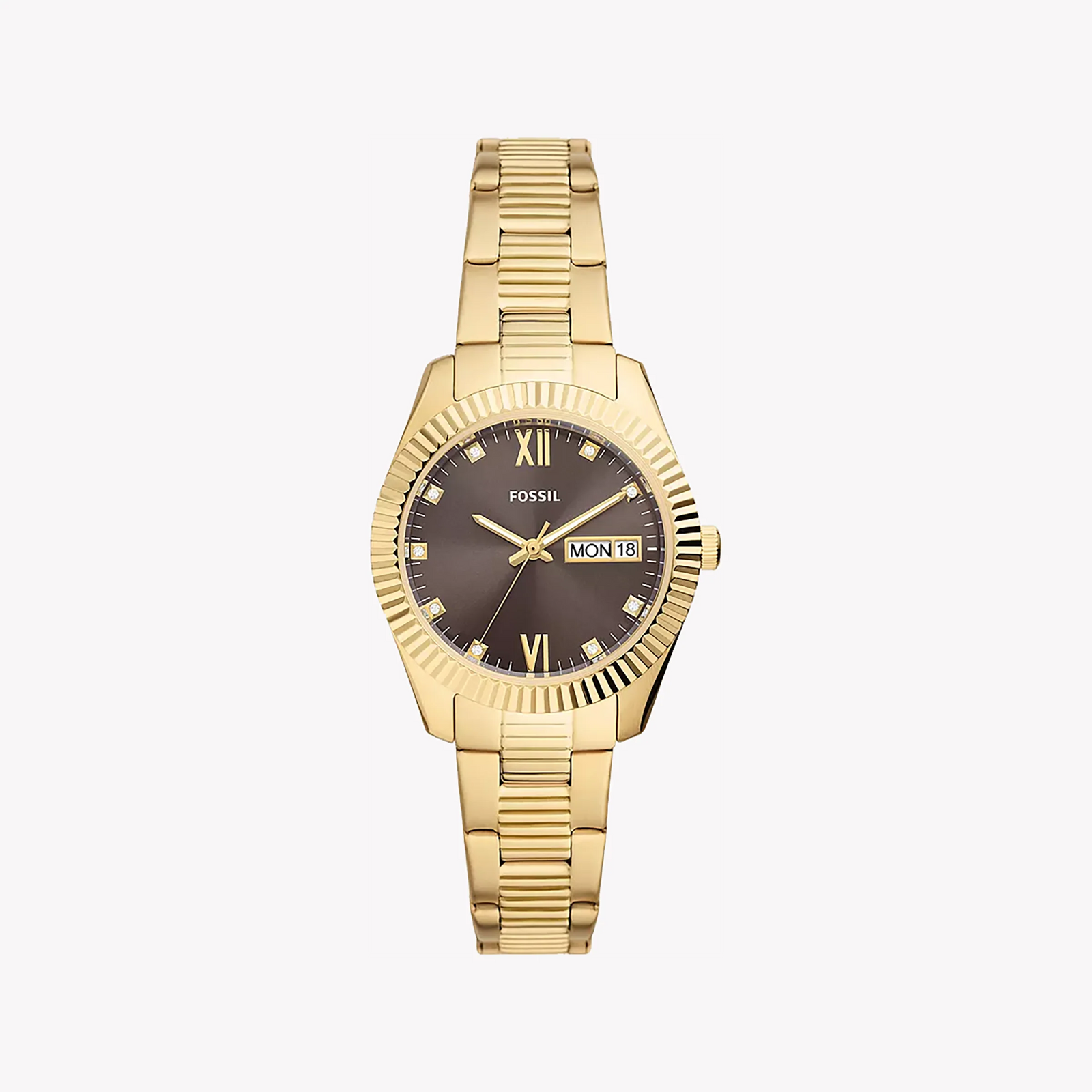 Fossil Women's Gold Watch, Brown Dial | Es5206 by i-watch