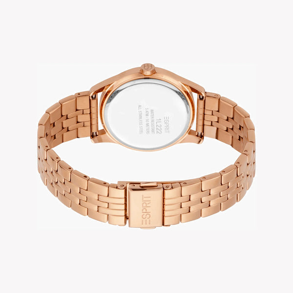 Esprit Women's Rose Gold Stainless Steel Watch, Silver Dial | Es1l199m0015 by i-watch