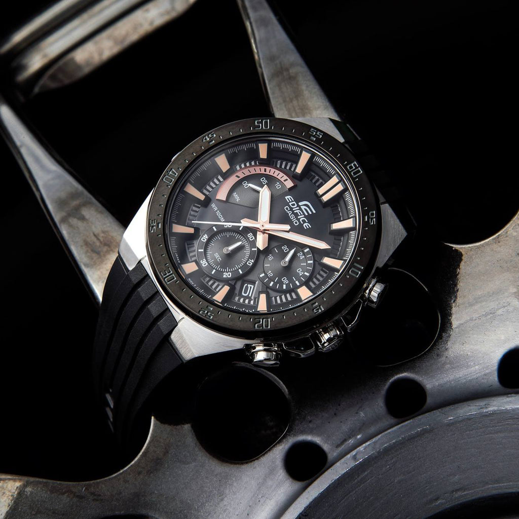 CASIO EDIFICE EFR-563PB-1AVUDF - SPORTY & STYLISH MEN'S WATCH WITH BLACK DIAL & RESIN BAND-i-Watch-3