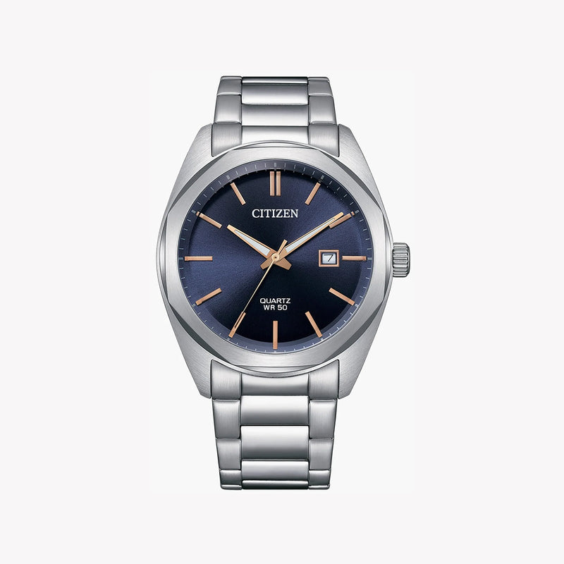 Citizen Men's Silver Watch, Blue Dial | Bi5110-54h by i-watch
