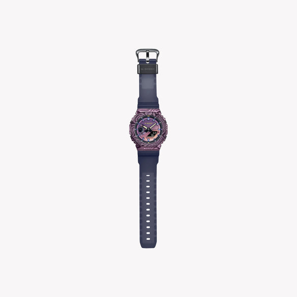 Casio Men's Pink Resin & Stainless Steel Watch, Black Band | Gm-2100mwg-1aer by i-watch